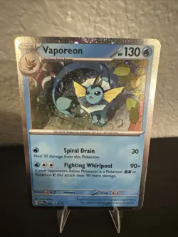 Pokemon Prismatic Evolutions Card Single Vaporeon Holo 168 Promo Cosmos SVP - Image 1