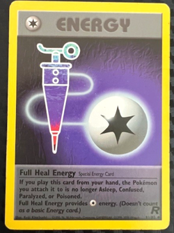 2000 Vintage Pokemon TCG Full Heal Energy 81/82 Team Rocket Special Energy Card - Image 1