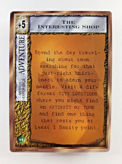 The Interesting Shop - Mythos CCG card (1996 Chaosium) Adventure, Cthulhu - Image 1