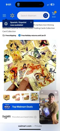 Holographic Cards for Po-ke Rare Mon Shining Deck Card Foil TCG Collectible New - Image 5
