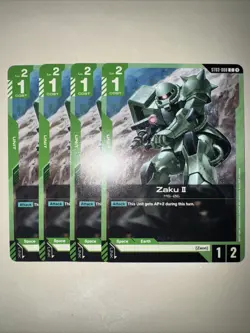 Gundam TCG ST03-008 X4 Playset C Zaku II Card Game TCG CCG English - Image 1