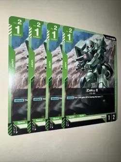 Gundam TCG ST03-008 X4 Playset C Zaku II Card Game TCG CCG English - Image 2