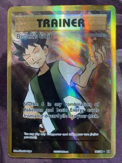 Brock's Grit 107/108 XY Evolutions Pokemon Card Ultra Rare Full Art Holo LP - Image 1