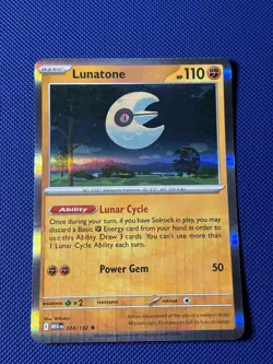 Pokemon TCG Lunatone Holo ERROR CARD #74 Mega Evolutions - Image 1