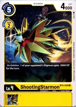 ShootingStarmon BT5-039 Black Uncommon Champion (Lv4) Digimon Card CCG - Image 1