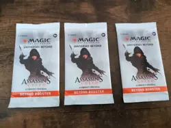 Magic The Gathering 3x ASSASSIN'S CREED BEYOND New Sealed Booster Packs MTG - Image 1