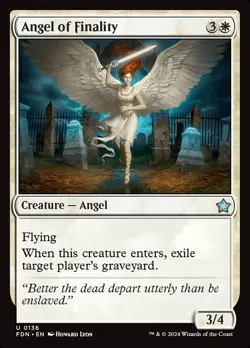 1x -Angel of Finality - #136 - Foundations - CUC NM MTG - Image 1