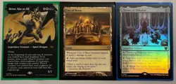 MTG Lot - City of Brass, FOIL Throne of Eldraine, Betor Kin to All Borderless - Image 1