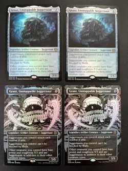 MTG- Graaz, Unstoppable Juggernaut x4 - All Will Be One - All FOIL - Image 1