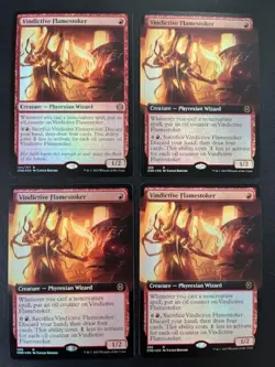 MTG- Vindicator Flamestoker x4 - All Will Be One - All FOIL - Image 1