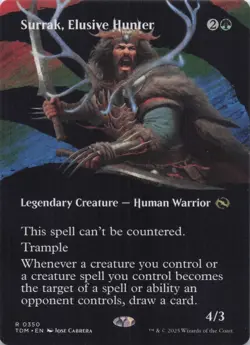 Surrak, Elusive Hunter (Borderless) Tarkir Dragonstorm Regular Rare #350 NM MTG - Image 1