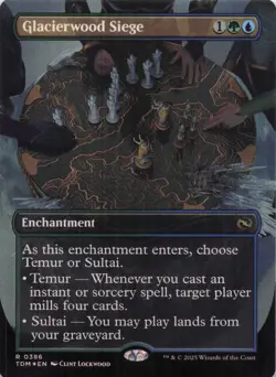 Glacierwood Siege (Borderless) Tarkir Dragonstorm Foil Rare #386 NM MTG - Image 1