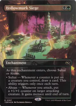 Hollowmurk Siege (Borderless) Tarkir Dragonstorm Foil Rare #387 NM MTG - Image 1