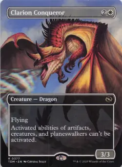 Clarion Conqueror (Borderless) Tarkir Dragonstorm Regular Rare #377 NM MTG - Image 1