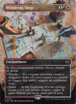 Windcrag Siege (Borderless) Tarkir Dragonstorm Regular Rare #392 NM MTG - Image 1