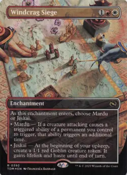 Windcrag Siege (Borderless) Tarkir Dragonstorm Foil Rare #392 NM MTG - Image 1