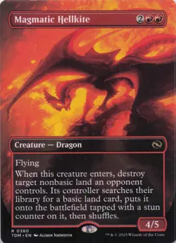 Magmatic Hellkite (Borderless) Tarkir Dragonstorm Regular Rare #380 NM MTG - Image 1