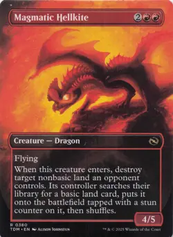 Magmatic Hellkite (Borderless) Tarkir Dragonstorm Regular Rare #380 NM MTG - Image 2