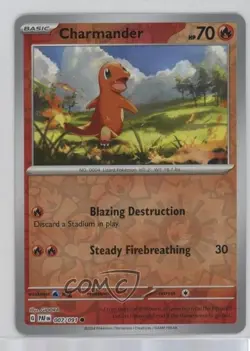 Charmander Reverse Foil Pokemon Scarlet & Violet Paldean Fates PAF #007 - Image 1