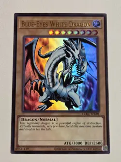 Blue-Eyes White Dragon LCKC-EN001 (Version 1) LOB Art Yugioh Ultra Rare Mint - Image 1