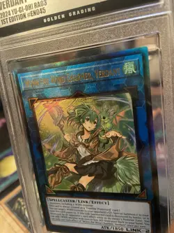 Yugioh Wynn The Wind Charmer UR Golden Grading 9 Mint RA03-EN045 - Image 2