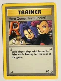 Here Comes Team Rocket! 71/82 Team Rocket Pokemon TCG 2000 - Played Card Not Mnt - Image 1