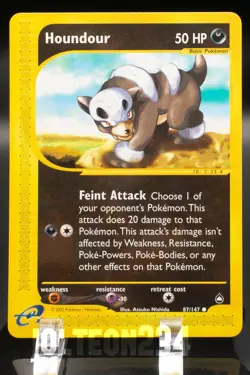 Pokemon TCG Card - Houndour 87/147 Aquapolis Common Vintage E-Reader - Image 1
