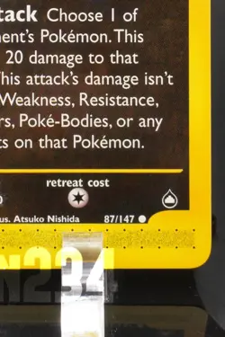 Pokemon TCG Card - Houndour 87/147 Aquapolis Common Vintage E-Reader - Image 5