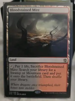 Magic: The Gathering Bloodstained Mire Land Card - Image 1