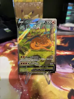 Pokemon TCG Charizard v SWSH260 SWSH Promo Holo Card NM/M Condition - Image 1