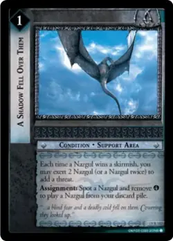 LOTR TCG HUNTERS SET A Shadow Fell Over Them 15R182 LP/NM a Top Shelf Card - Image 1