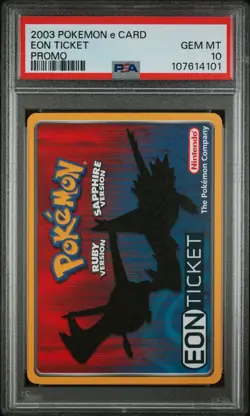 PSA 10 Gem Mint Pokemon Eon Ticket Promo E Card 2003 (cert 85017203) pop 32 - Image 2