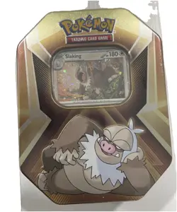 Pokemon Triple Whammy SLAKING Tin 3 Booster Packs 3 Foil Cards TCG New & Sealed - Image 1