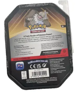 Pokemon Triple Whammy SLAKING Tin 3 Booster Packs 3 Foil Cards TCG New & Sealed - Image 2