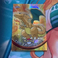 2000 Topps Chrome Charizard #06 Series 1 Pokemon T.V. TCG Card Spectra Finish - Image 1