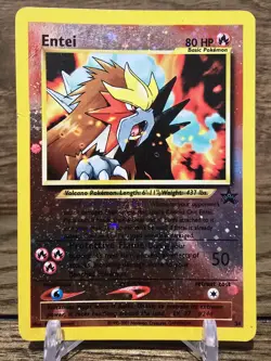 Pokemon Card TCG Entei 34 Reverse Holo Promo Black Star Movie Promo Swirl - Image 1