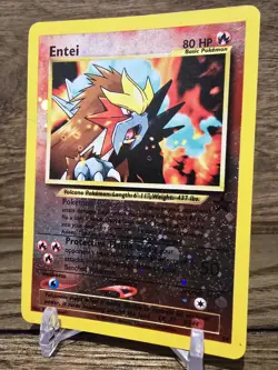 Pokemon Card TCG Entei 34 Reverse Holo Promo Black Star Movie Promo Swirl - Image 2