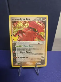Team Magma's Groudon Holo Pokemon Celebrations Classic Collection TCG Card 9/95 - Image 1