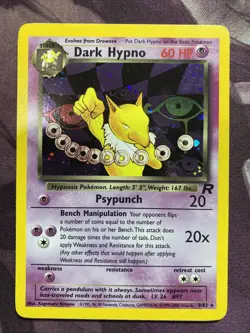 Pokemon Card - Dark Hypno Team Rocket 26/82 Non Holo Rare WOTC Vintage - NM - Image 1