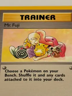 1st Edition Mr. Fuji Fossil Set Pokemon Card 1999 Trainer WOTC 58/62 - Image 2
