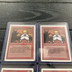 Lot of (4) Magic The Gathering Dwarven Warriors Revised Edition Creature Dwarves - Image 2