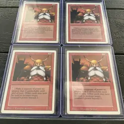 Lot of (4) Magic The Gathering Dwarven Warriors Revised Edition Creature Dwarves - Image 3