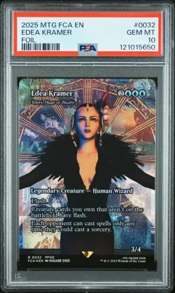 2025 MTG FINAL FANTASY: THROUGH THE AGES FOIL #0032 EDEA KRAMER PSA 10 - Image 1