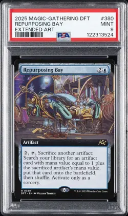 2025 MTG AETHERDRIFT EXTENDED ART #380 REPURPOSING BAY PSA 9 - Image 1