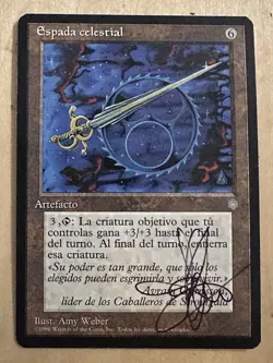 MTG ARTIST PROOF Spanish Celestial Sword Time Walk AP Sketch Art Amy WEBER Magic - Image 2