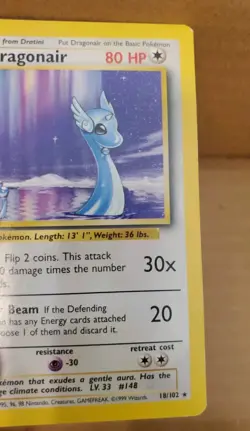 Pokemon TCG Dragonair Base Set 18/102 Regular Unlimited Rare NM/LP - Image 4