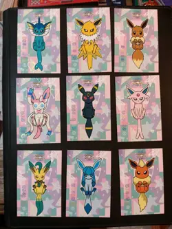 Pokemon Let's Go Eevee Database Peru Tails Set Eeveelutions Full Set HEART HOLO - Image 2
