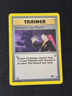 Pokemon TCG - Giovanni's Last Resort 105/132 - Gym Challenge - Rare 2000 LP - Image 1