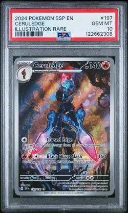 2024 POKEMON SSP EN-SURGING SPARKS ILLUSTRATION RARE #197 CERULEDGE PSA 10 - Image 1