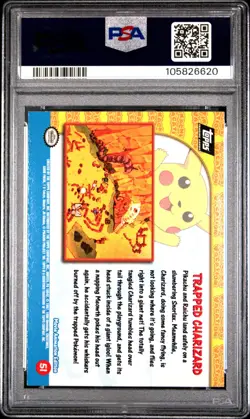 1999 TOPPS POKEMON THE MOVIE EDT TRAPPED CHARIZARD-FOIL #51 MOVIE EDITION PSA 9 - Image 2
